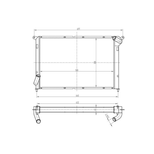 Алюминиевый радиатор BMW Mini Cooper S R52 R53 2002-2006 1.6